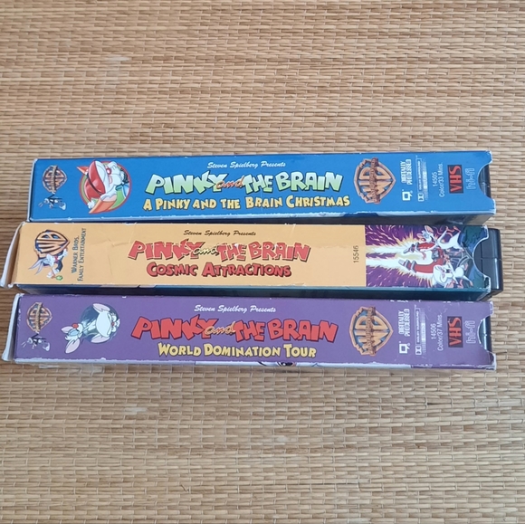 Pinky And The Brain- Christmas, Cosmic Attractions, World Domination Tour- VHS - Picture 7 of 8